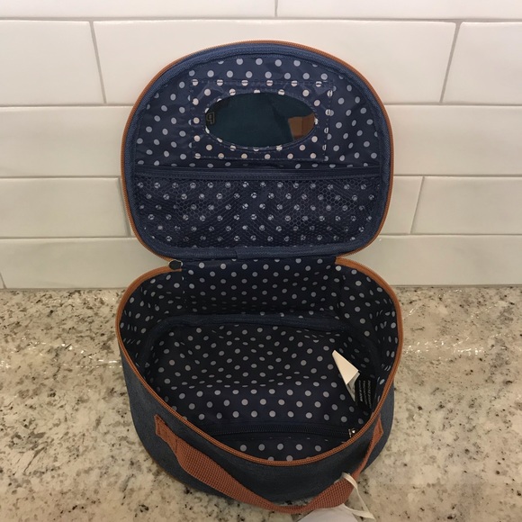 JESSICA SIMPSON Denim Rose Travel Makeup Case - Picture 2 of 6